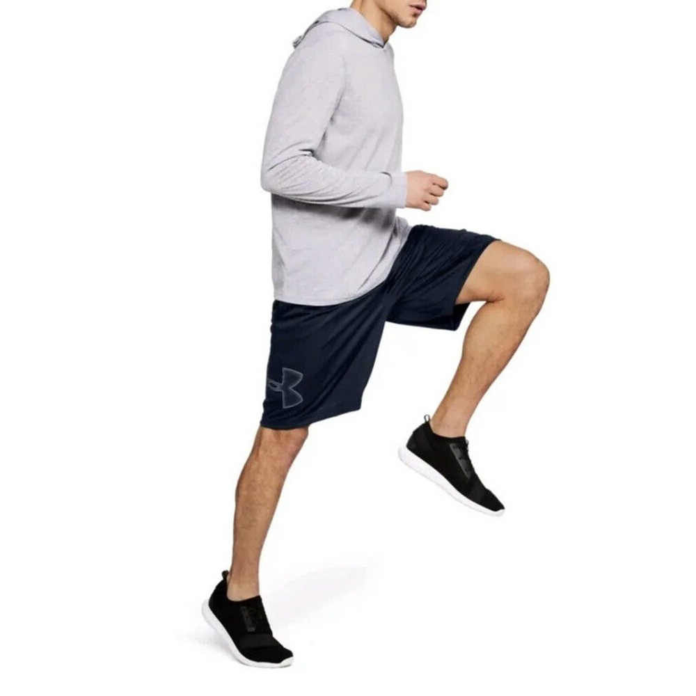 Under Armour Men's UA HeatGear Tech Graphic Workout Shorts W/ Pockets BLACK XXL